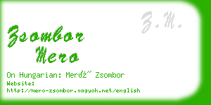 zsombor mero business card